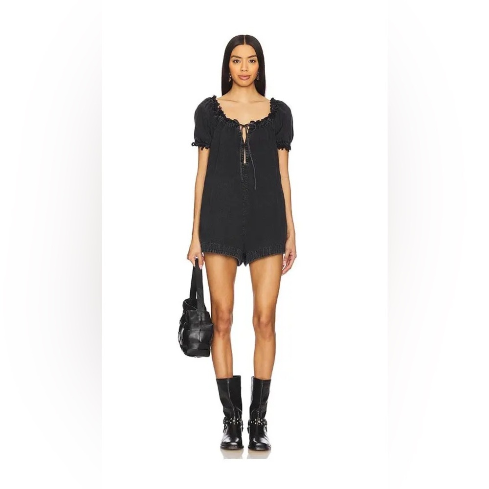 We The Free Daisy Denim Babydoll Romper